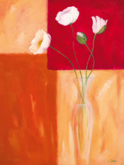 PGM GGN 15 Gunter Gohn Mohn mit Siena Braun Art Print 60x80cm | Yourdecoration.co.uk