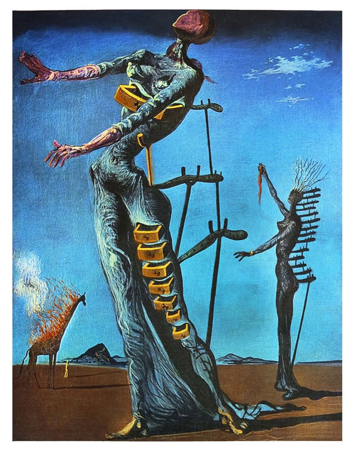 PGM SD 878 Salvador Dali La girafe en feu Art Print 60x80cm | Yourdecoration.co.uk