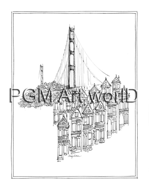 PGM TNA 44 Avery Tillmon Golden Gate Art Print 28x35cm | Yourdecoration.co.uk