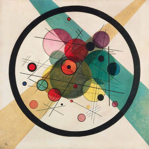 PGM WK 50 Wassily Kandinsky Kreis im Kreis Art Print 70x70cm | Yourdecoration.co.uk