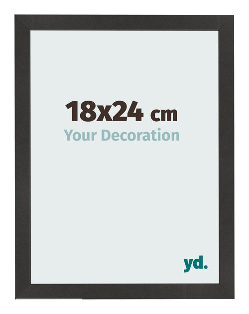 Photo Frame 18x24 cm Black Matte MDF Bologna Front Size | Yourdecoration.co.uk