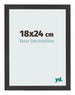 Photo Frame 18x24 cm Black Matte MDF Bologna Front Size | Yourdecoration.co.uk