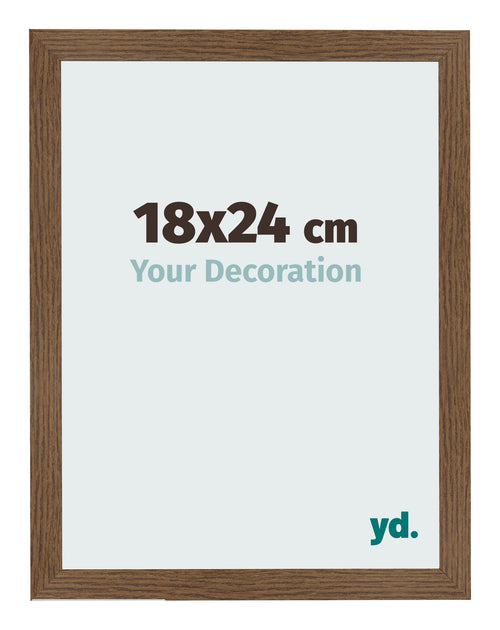 Photo Frame 18x24 cm Oak Rustic MDF Bologna Front Size | Yourdecoration.co.uk