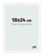 Photo Frame 18x24 cm White Matte MDF Bologna Front Size | Yourdecoration.co.uk