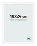 Photo Frame 18x24 cm White Matte MDF Bologna Front Size | Yourdecoration.co.uk