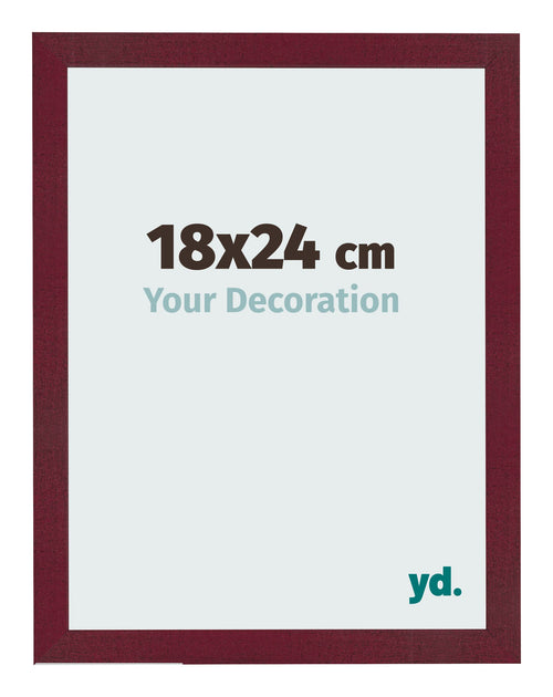 Photo Frame 18x24 cm Wine Red Swept MDF Bologna Front Size | Yourdecoration.co.uk