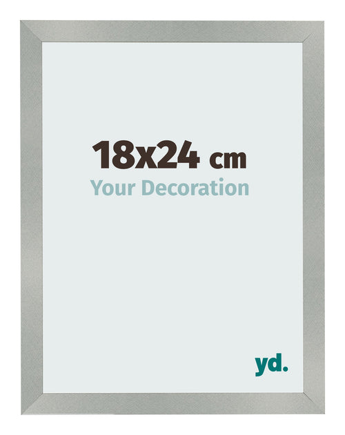 Photo Frame 18x24cm Aluminum Brushed MDF Bologna Front Size | Yourdecoration.co.uk