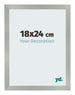 Photo Frame 18x24cm Aluminum Brushed MDF Bologna Front Size | Yourdecoration.co.uk