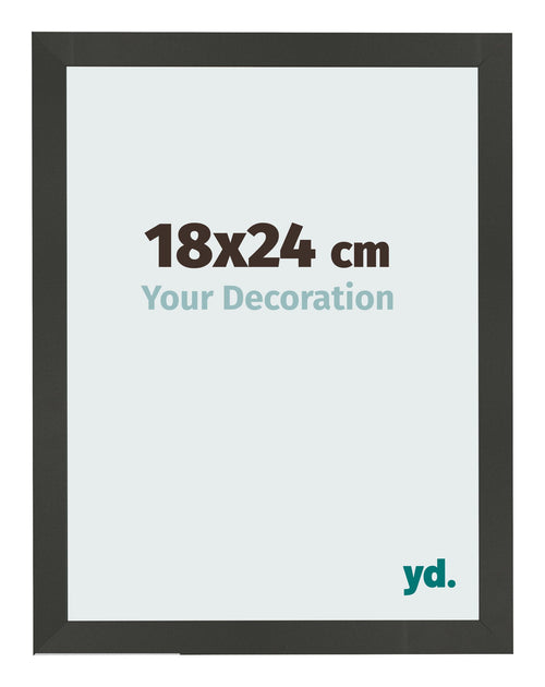 Photo Frame 18x24cm Anthracite MDF Bologna Front Size | Yourdecoration.co.uk