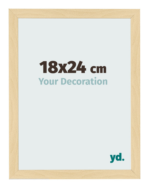 Photo Frame 18x24cm Beech Design MDF Bologna Front Size | Yourdecoration.co.uk