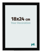 Photo Frame 18x24cm Black High Gloss MDF Bologna Front Size | Yourdecoration.co.uk