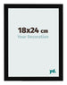 Photo Frame 18x24cm Black High Gloss MDF Bologna Front Size | Yourdecoration.co.uk