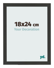 Photo Frame 18x24cm Black Woodgrain MDF Bologna Front Size | Yourdecoration.co.uk