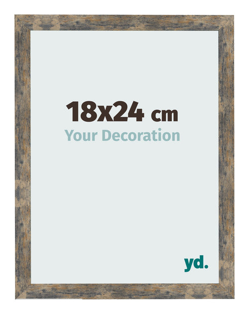 Photo Frame 18x24cm Blue Gold Melange MDF Bologna Front Size | Yourdecoration.co.uk