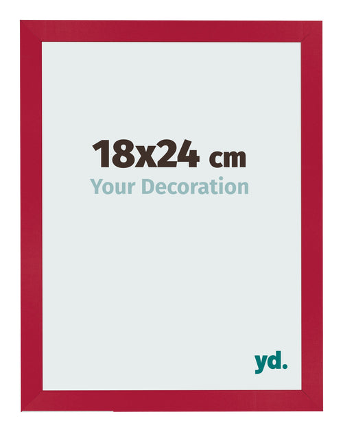 Photo Frame 18x24cm Red MDF Bologna Front Size | Yourdecoration.co.uk