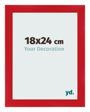 Photo Frame 18x24cm Red MDF Pisa Front Size | Yourdecoration.co.uk