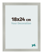 Photo Frame 18x24cm Silver Matte MDF Bologna Front Size | Yourdecoration.co.uk