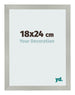 Photo Frame 18x24cm Silver Matte MDF Bologna Front Size | Yourdecoration.co.uk