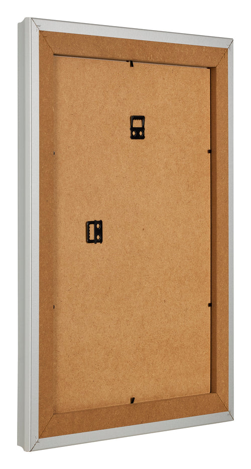 Photo Frame 18x24cm Silver Matte MDF Lazio Back Oblique | Yourdecoration.co.uk
