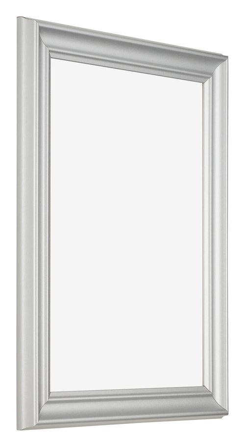 Photo Frame 18x24cm Silver Matte MDF Lazio Front Oblique | Yourdecoration.co.uk