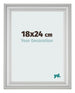 Photo Frame 18x24cm Silver Matte MDF Lazio Front Size | Yourdecoration.co.uk