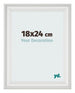 Photo Frame 18x24cm White Swept MDF Lazio Front Size | Yourdecoration.co.uk