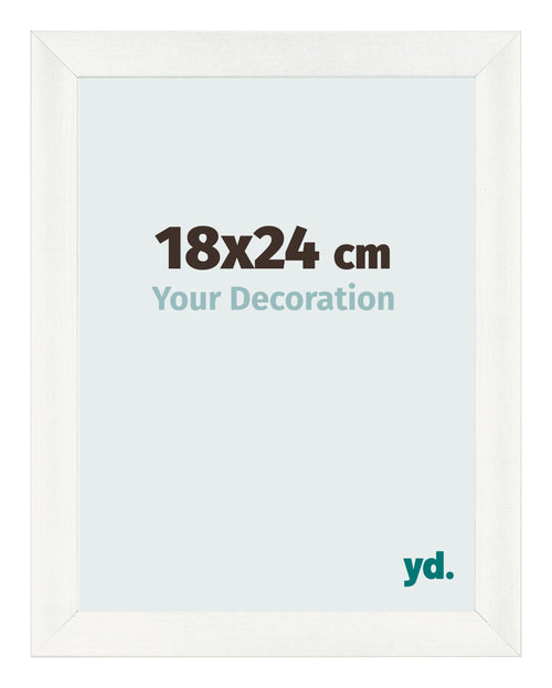 Photo Frame 18x24cm White Vintage MDF Pisa Front Size | Yourdecoration.co.uk