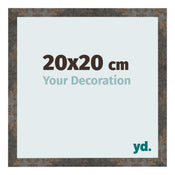 Photo Frame 20x20 cm Oxidized Metal MDF Bologna Front Size | Yourdecoration.co.uk