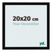 Photo Frame 20x20cm Black High Gloss MDF Bologna Front Size | Yourdecoration.co.uk
