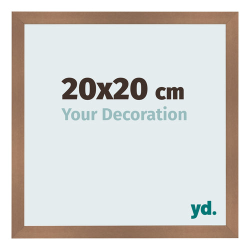 Photo Frame 20x20cm Copper Design MDF Bologna Front Size | Yourdecoration.co.uk