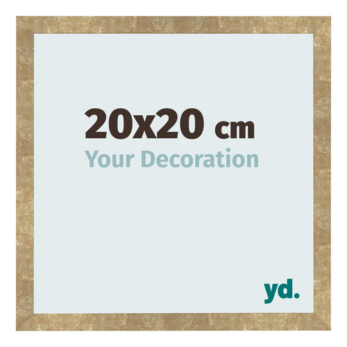Photo Frame 20x20cm Gold Antique MDF Bologna Front Size | Yourdecoration.co.uk