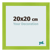 Photo Frame 20x20cm Green MDF Pisa Front Size | Yourdecoration.co.uk