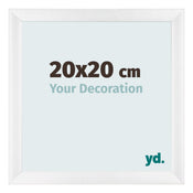 Photo Frame 20x20cm White Vintage MDF Pisa Front Size | Yourdecoration.co.uk