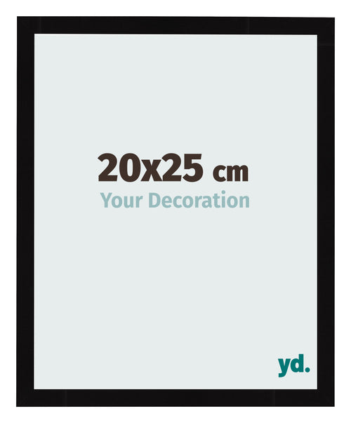 Photo Frame 20x25cm Black High Gloss MDF Bologna Front Size | Yourdecoration.co.uk