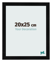 Photo Frame 20x25cm Black Silver Polished MDF Pisa Front Size | Yourdecoration.co.uk