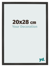 Photo Frame 20x28 cm Black Matte MDF Bologna Front Size | Yourdecoration.co.uk