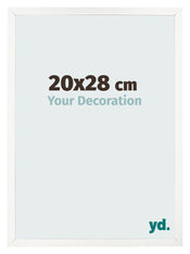 Photo Frame 20x28 cm White High Gloss MDF Bologna Front Size | Yourdecoration.co.uk