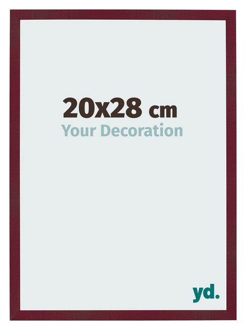 Photo Frame 20x28 cm Wine Red Swept MDF Bologna Front Size | Yourdecoration.co.uk