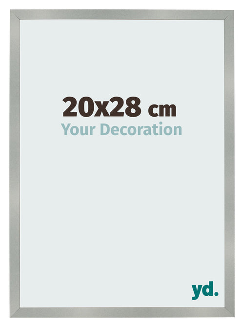 Photo Frame 20x28cm Aluminum Brushed MDF Bologna Front Size | Yourdecoration.co.uk