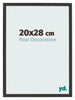 Photo Frame 20x28cm Black Woodgrain MDF Bologna Front Size | Yourdecoration.co.uk