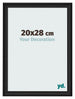 Photo Frame 20x28cm Black Woodgrain MDF Lazio Front Size | Yourdecoration.co.uk