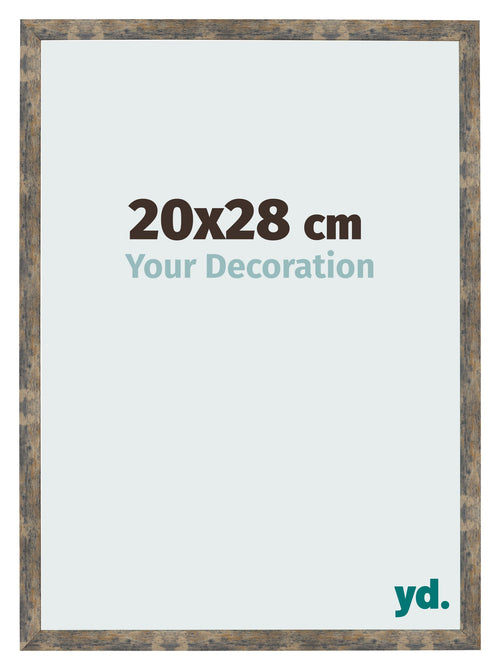Photo Frame 20x28cm Blue Gold Melange MDF Bologna Front Size | Yourdecoration.co.uk