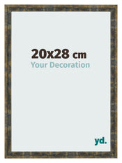 Photo Frame 20x28cm Blue Gold Melange MDF Pisa Front Size | Yourdecoration.co.uk