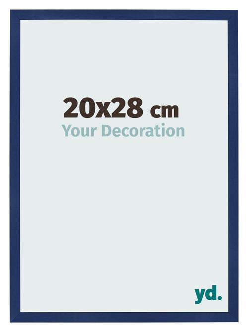 Photo Frame 20x28cm Dark Blue Swept MDF Bologna Front Size | Yourdecoration.co.uk