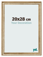 Photo Frame 20x28cm Gold Antique MDF Lazio Front Size | Yourdecoration.co.uk