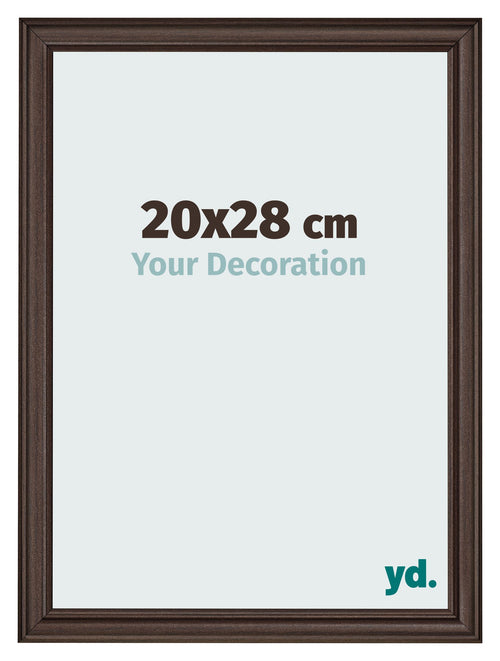 Photo Frame 20x28cm Oak Dark MDF Lazio Front Size | Yourdecoration.co.uk