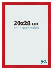 Photo Frame 20x28cm Red MDF Pisa Front Size | Yourdecoration.co.uk