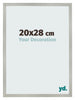 Photo Frame 20x28cm Silver Matte MDF Bologna Front Size | Yourdecoration.co.uk