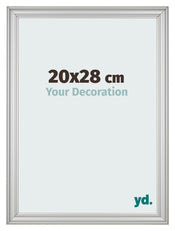 Photo Frame 20x28cm Silver Matte MDF Lazio Front Size | Yourdecoration.co.uk