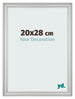Photo Frame 20x28cm Silver Matte MDF Lazio Front Size | Yourdecoration.co.uk
